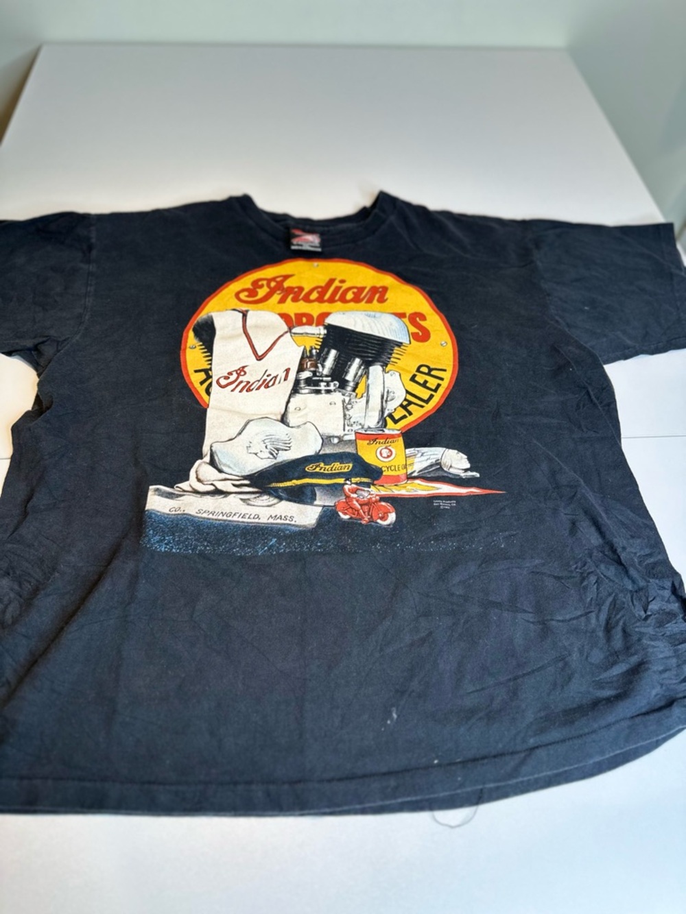 Indian Motorcycles Black Graphic Short Sleeve Tee